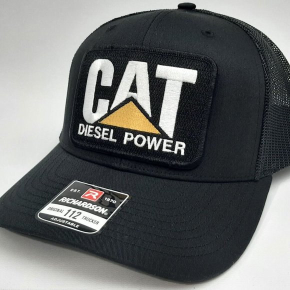 Richardson Accessories - Retro Vintage Style Richardson 112 Trucker Cap Hat CAT Diesel Power Patch Tracto